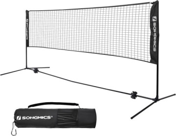 SONGMICS Сітка для бадмінтону регульована на висота, чорна