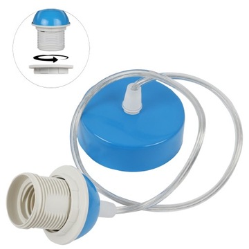 LAMPA WISZĄCA SUFITOWA LINKA DO PODWIESZANIA LAMPY NIEBIESKA E27 72.5CM