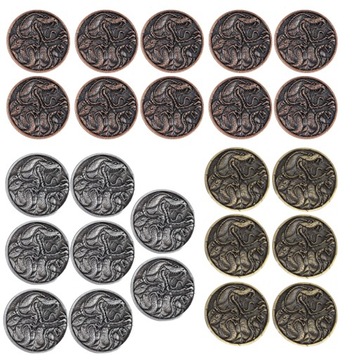 MITOLOGIA CTHULHU - YIG ZESTAW 24 METALOWYCH MONET LARP RPG