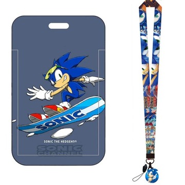 Ремешок с мультяшным Соником, держатель для кредитных карт, сумка для студентов, для женщин и мальчиков, для путешествий