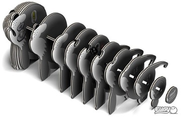 Układać Seria Eugy Zwięrzątka WILK Księżyc ECO 6+