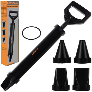 Pistolet próżniowy do fugowania kamienia i płyt + 4 dysze 850ml czarny