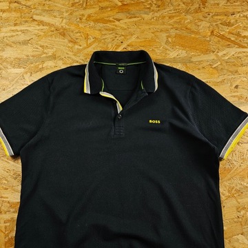 Koszulka T-shirt Męska Polo HUGO BOSS Granatowa Casual Nowy Model XXL 2XL