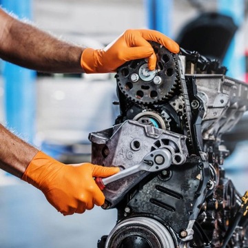 Нитриловые автомобильные перчатки GO GRIP Оранжевые перчатки GOGRIP STRONG M