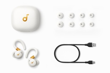 Беспроводные наушники Soundcore Sport X20 IP68 ANC SweatGuard, белые