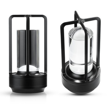 KRYSZTAŁOWA LAMPKA STOŁOWA LED DOTYKOWA KEMPINGOWA