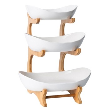 TALERZ NA OWOCE Z TRÓJWARSTWOWĄ KONSTRUKCJĄ, WYGODNA TACKA DO PRZECHOWYWANIA