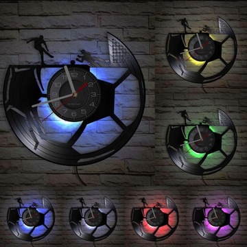 Футбольные виниловые пластинки настенные часы для спальни