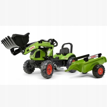 TRAKTOR FALK CLAAS NA PEDAŁY Z PRZYCZEPĄ I ŁYŻKĄ jakość BEZPIECZEŃSTWO hit!