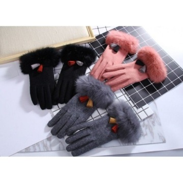 GLAM МЕХОВЫЕ ПЕРЧАТКИ REK111CZ черные