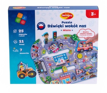 DŹWIĘKOWE PUZZLE DZWIĘKI WOKÓŁ NAS MIASTO DUMEL
