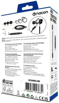 Проводные наушники NACON PS5 EARBUDS RIG200HSW