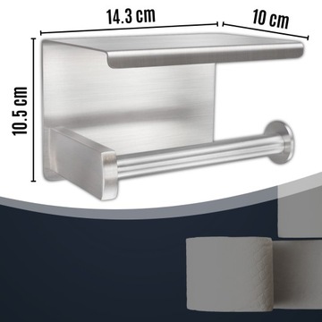 ДЕРЖАТЕЛЬ ДЛЯ ТУАЛЕТНОЙ БУМАГИ С ПОЛКОЙ ДЛЯ ТЕЛЕФОНА ХРОМИРОВАННАЯ ВЕШАЛКА LOFT WC