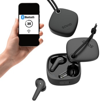 Bezdrátová sluchátka Savio TWS-11 Bluetooth 5.3 Mikrofon Usb-c Qc Enc