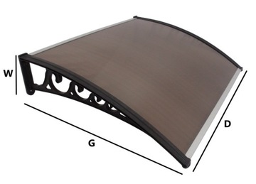 КРЫША НАД ДВЕРЬЮ КРЫША 150х100 ПОЛИКАРБОНАТ