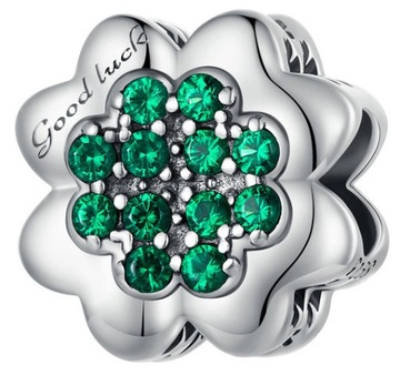 Charms Srebro Charms Zawieszka Charms Koniczyna