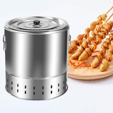 Ведро для барбекю Барбекю-гриль Бочка для барбекю в саду для активного отдыха на свежем воздухе, маленькая