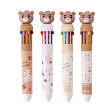 АВТОМАТИЧЕСКАЯ ШАРИКОВАЯ РУЧКА РАЗНОЦВЕТНЫЙ МИШКА 10в1 МИШКА ДЛЯ ДЕТЕЙ МИЛЫЙ