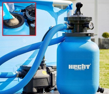 Filtr Pompa Piaskowy Do Basenu HECHT 302111 Filtr Wstępny Pojemność 20Kg