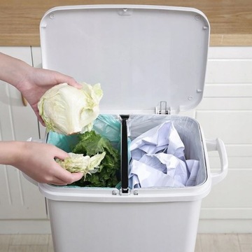 МУСОРНЫЙ БАК НА КОЛЕСАХ 56Л, 3-КОМАНТНАЯ СОРТИРОВКА