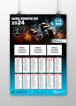 FIRE FIRE ПЛАКАТ КАЛЕНДАРЬ А3 50 ШТ OSP КАЛЕНДАРИ FIRE PSP MDP 2025