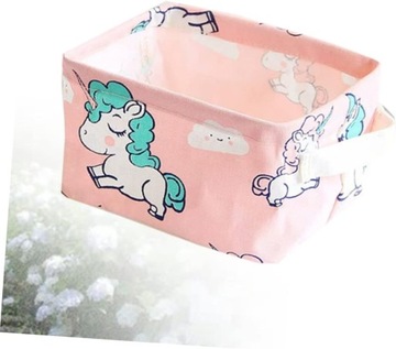 Коробка для макияжа Чехол с единорогом Настольный органайзер Водонепроницаемый розовый