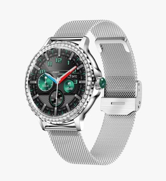 SMARTWATCH DAMSKI ZEGAREK NTN NX1 SILVER MENU PL