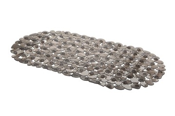 Mata łazienkowa antypoślizgowa PEBBLE ROLL SZARA 35x68cm