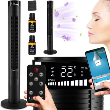 Колонный вентилятор SILENT Yoer XXL напольный вентилятор +WiFi +Ions +AROMA