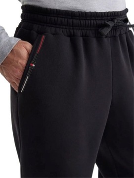 TREND Spodnie Męskie Dresowe Bawełniane Dresy Sportowe Joggery Czarny XL