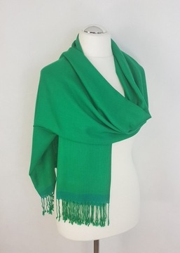 480 Элегантный шарф 70% кашемир 30% шелк ЗЕЛЕНЫЙ