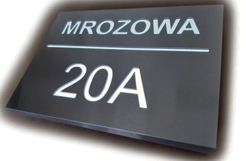 Podświetlany numer domu LED ANTRACYT +Zmierzchówka