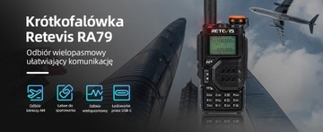 Retevis RA79 Walkie Talkie Professional, двухдиапазонная коротковолновая радиостанция