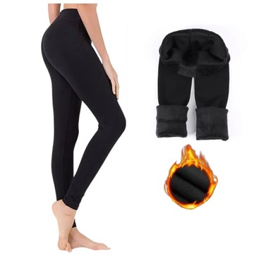 1x Legginsy OCIEPLANE FUTERKIEM DAMSKIE 2XL/3XL