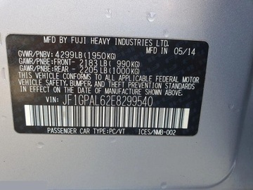 Subaru XV I Crossover 2.0i 150KM 2014 Subaru XV 2.0i Comfort CVT 150 KM 2014r, zdjęcie 14