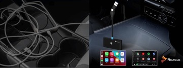 BEZPRZEWODOWY CARPLAY ANDROID AUTO ADAPTER SAMOCHODOWY APPLE IPHONE