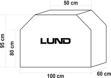 ВОДОНЕПРОНИЦАЕМАЯ КРЫШКА ДЛЯ ГРИЛЯ 100 X 60 X 95 СМ