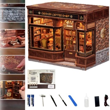 Набір для творчості Будиночок Пазли 3D Book Nook Аромат кави