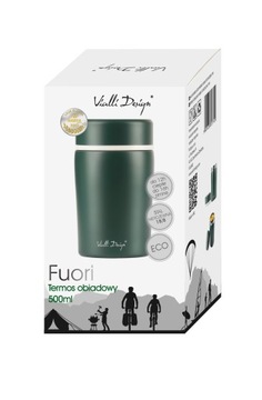 УЖИННЫЙ ТЕРМОС FOOD FOOD FUORI SRAL 500мл 0,5 л VIALLI GREEN