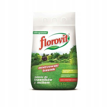 Nawóz Florovit do trawników z mchem 5 kg Mistrzowski Trawnik