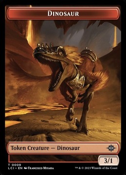 MtG: Dinosaur Token (Red 3/1) (LCI)