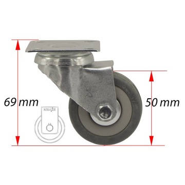 Комплект колёс фи 50, 4 шт., шкаф и полка 1ППГУМ50.