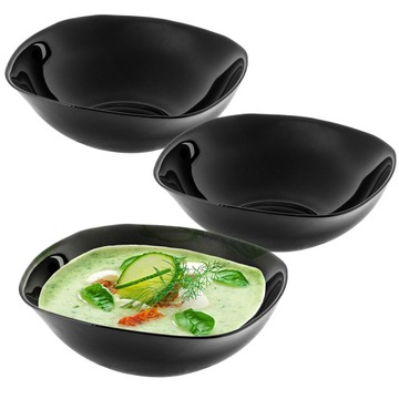 SALATERKA MISKA 19cm SZKLANA DO ZUP PRZEKĄSEK 3szt