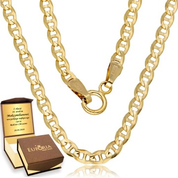 Złoty Łańcuszek ZŁOTO pr. 375 Klasyczny Naszyjnik Gucci Pełny Gruby Grawer