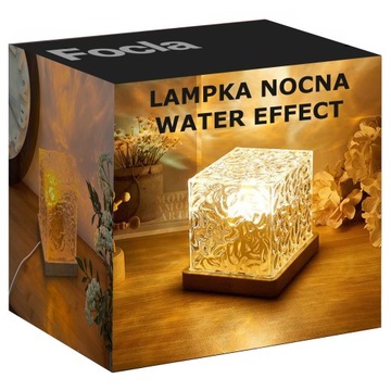 LAMPKA NOCNA BIURKOWA LED AQUA EFEKT WODY - ROTACYJNA GŁOWICA - PROJEKTOR