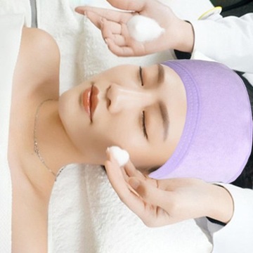 Повязка для лица SPA и регулируемый махровый шарф фиолетового цвета