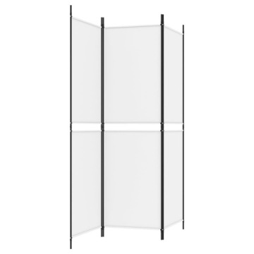 vidaXL Экран 3 панели Белый 150 x 180 см Ткань