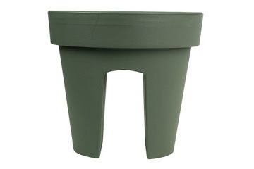 Балконный цветочный горшок для перил, серый, 39,6 см