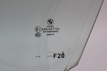 BMW 1 F20 SKLO (OKNO) DVEŘE PŘEDNÍ LEVÝ