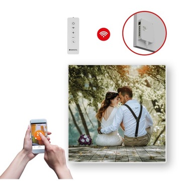 DEKORACYJNY PANEL GRZEWCZY na podczerwień o mocy 350W z WIFI